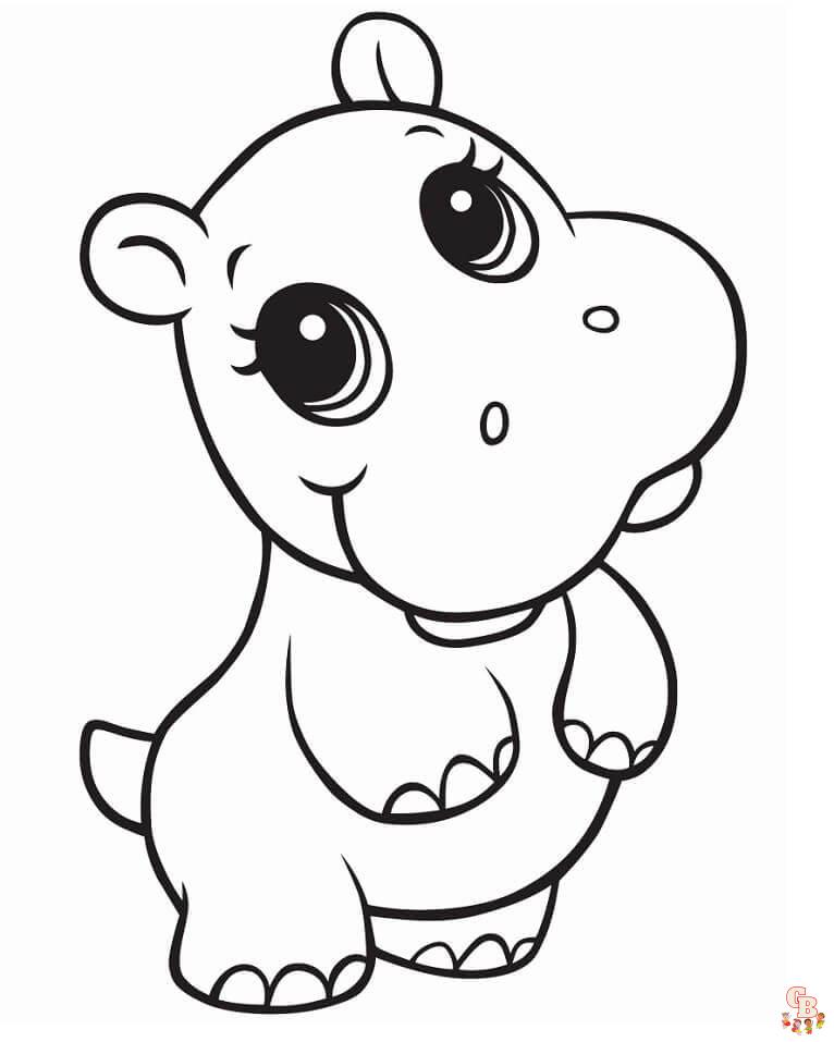 Baby Animals coloring pages easy 1