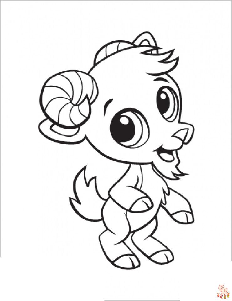 Baby Animals coloring pages easy 2