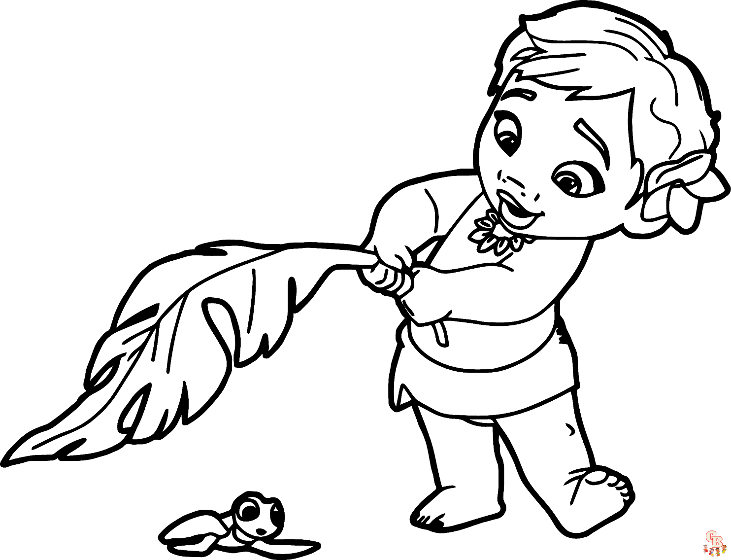 Baby Moana Coloring Pages 5