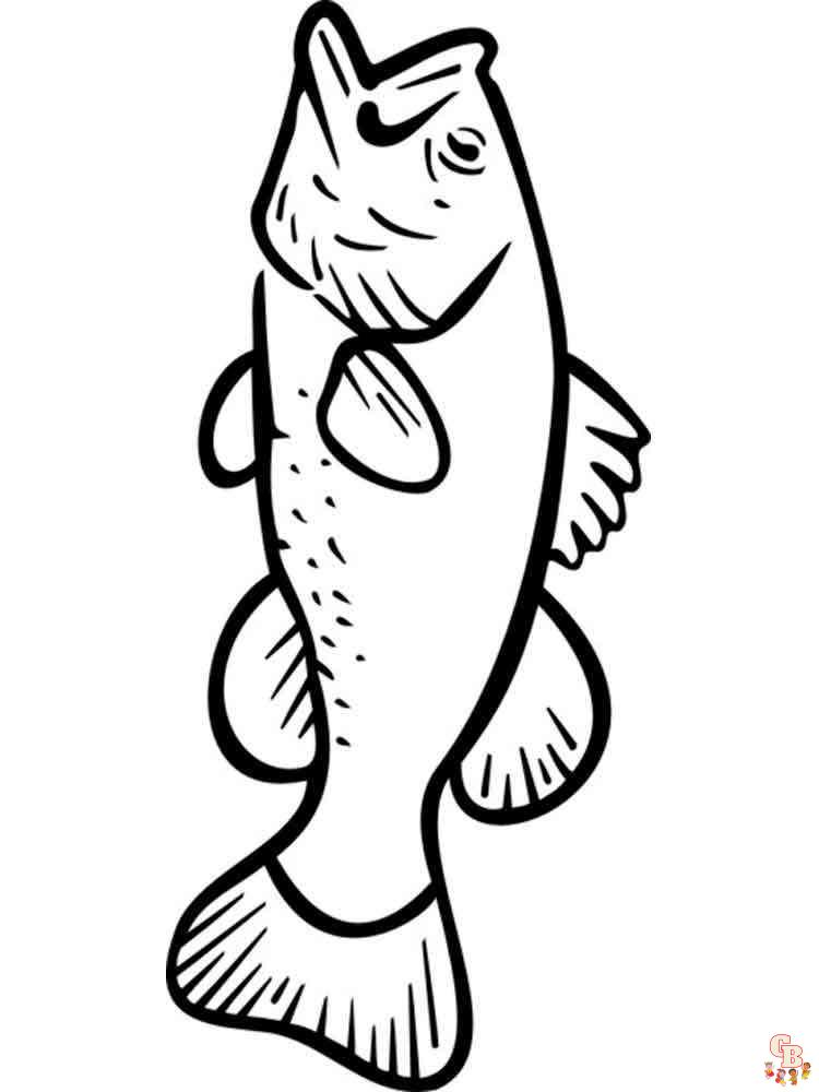 Bass Fish Coloring Pages 2