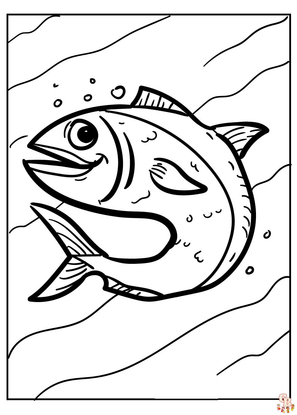 Bass Fish Coloring Pages 4