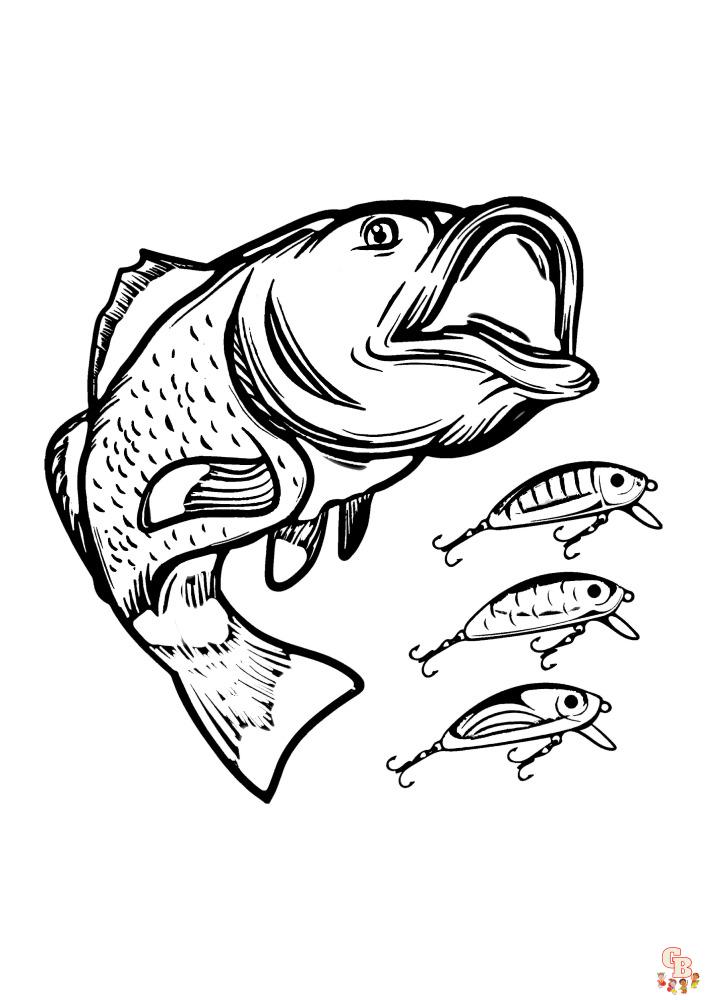 Bass Fish Coloring Pages 7