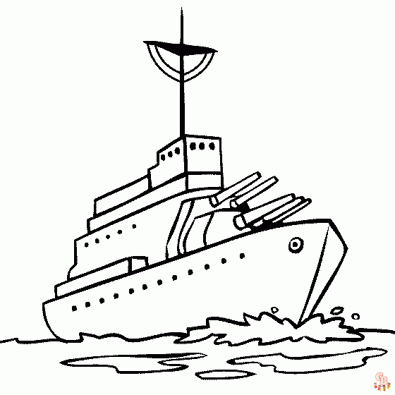 Battleship Coloring Pages 1