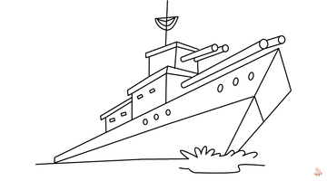 Battleship Coloring Pages 2