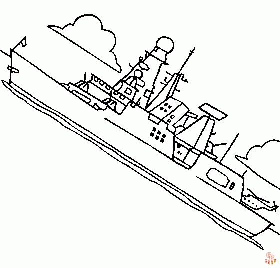 Battleship Coloring Pages 4