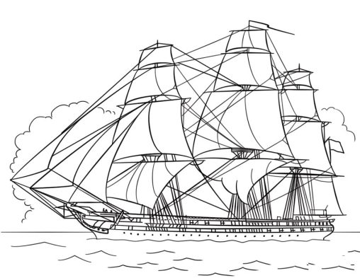 Enjoy Free Battleship Coloring Pages for Kids on GBcoloring Website