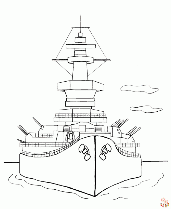 Battleship Coloring Pages 8