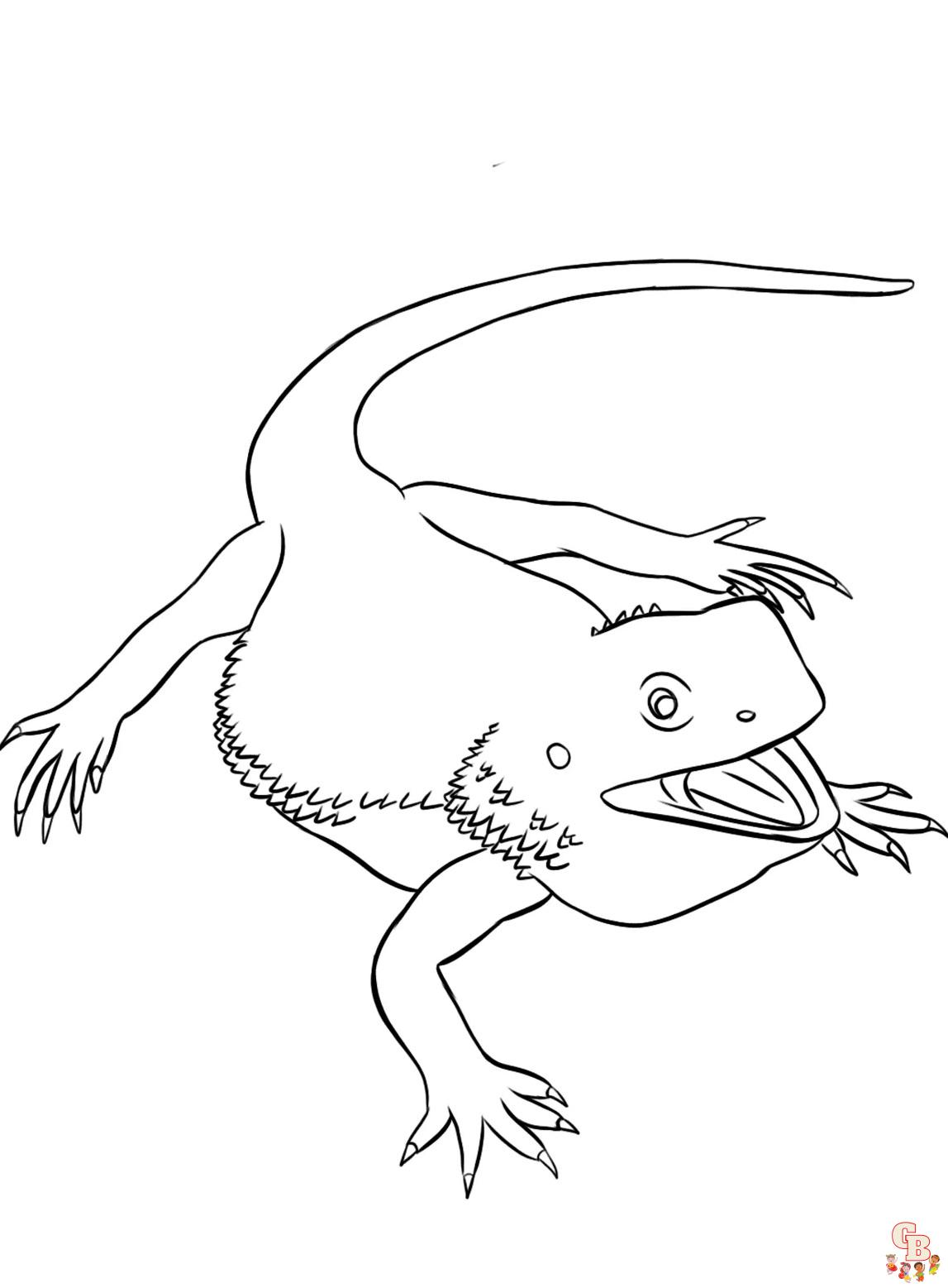 Bearded Dragon Coloring Pages 2