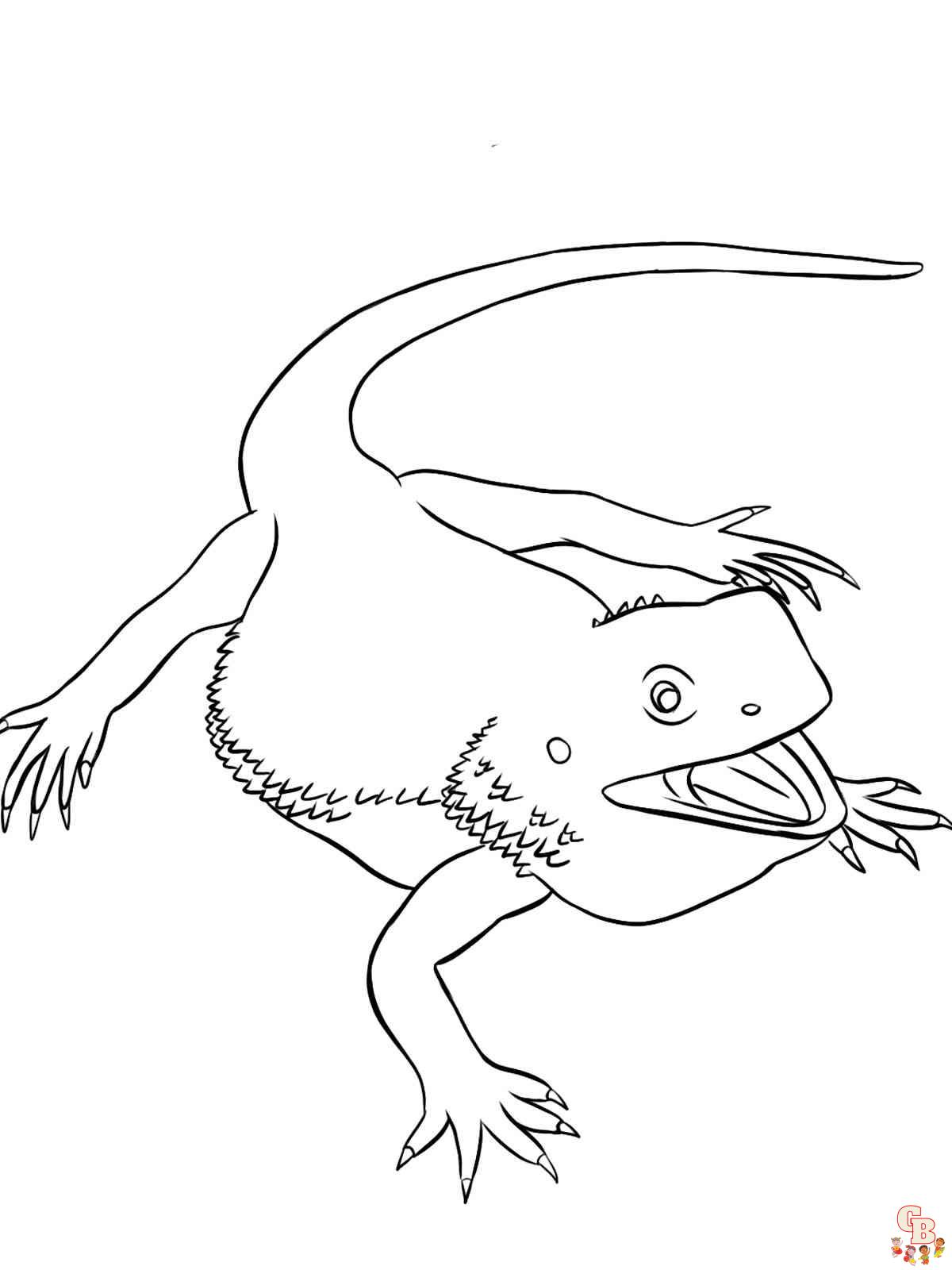 Bearded Dragon Coloring Pages 5