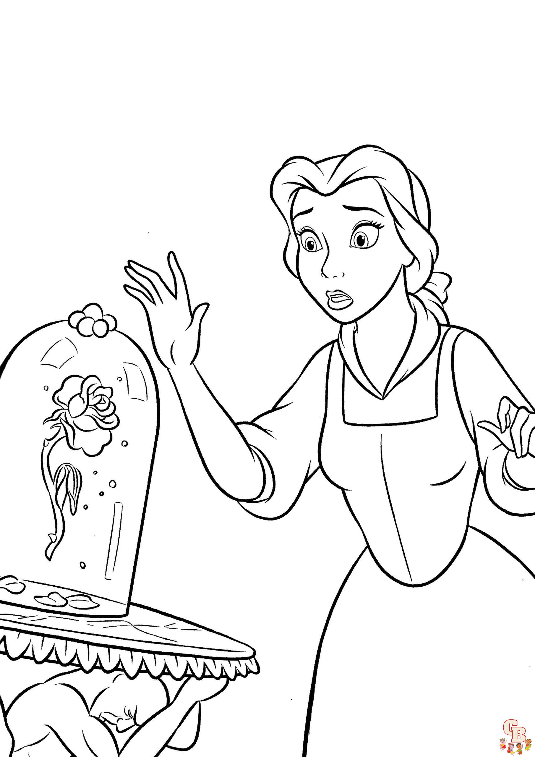 Belle With Her Friends Coloring Pages 7