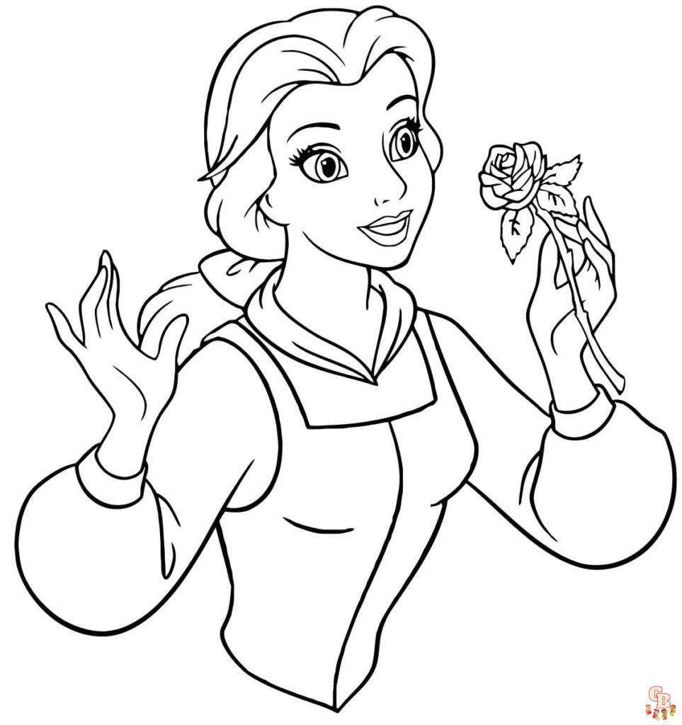 Belle With Her Friends Coloring Pages 8