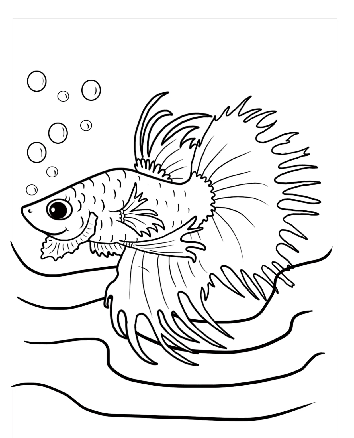 Get Creative with Betta Fish Coloring Pages | GBcoloring
