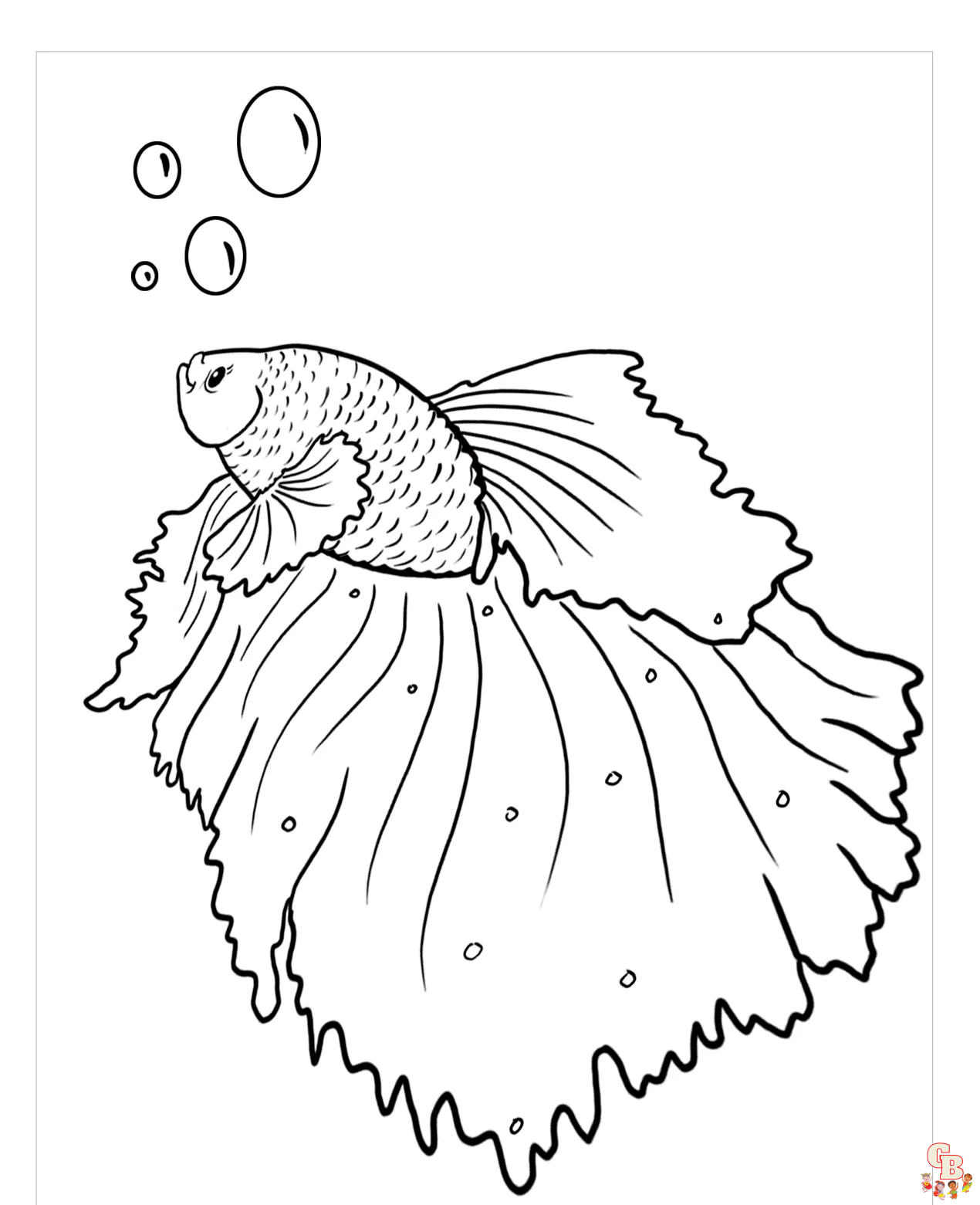 Betta Fish Coloring Pages 3