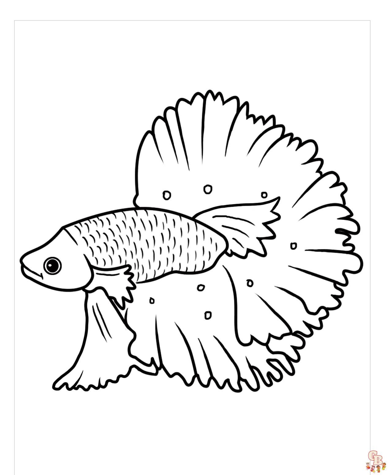 Betta Fish Coloring Pages 4