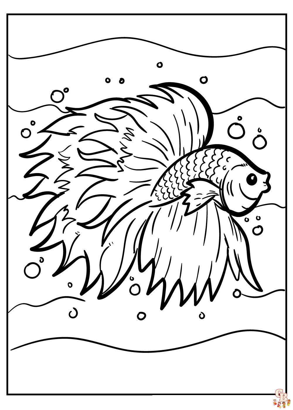 Betta Fish Coloring Pages 6