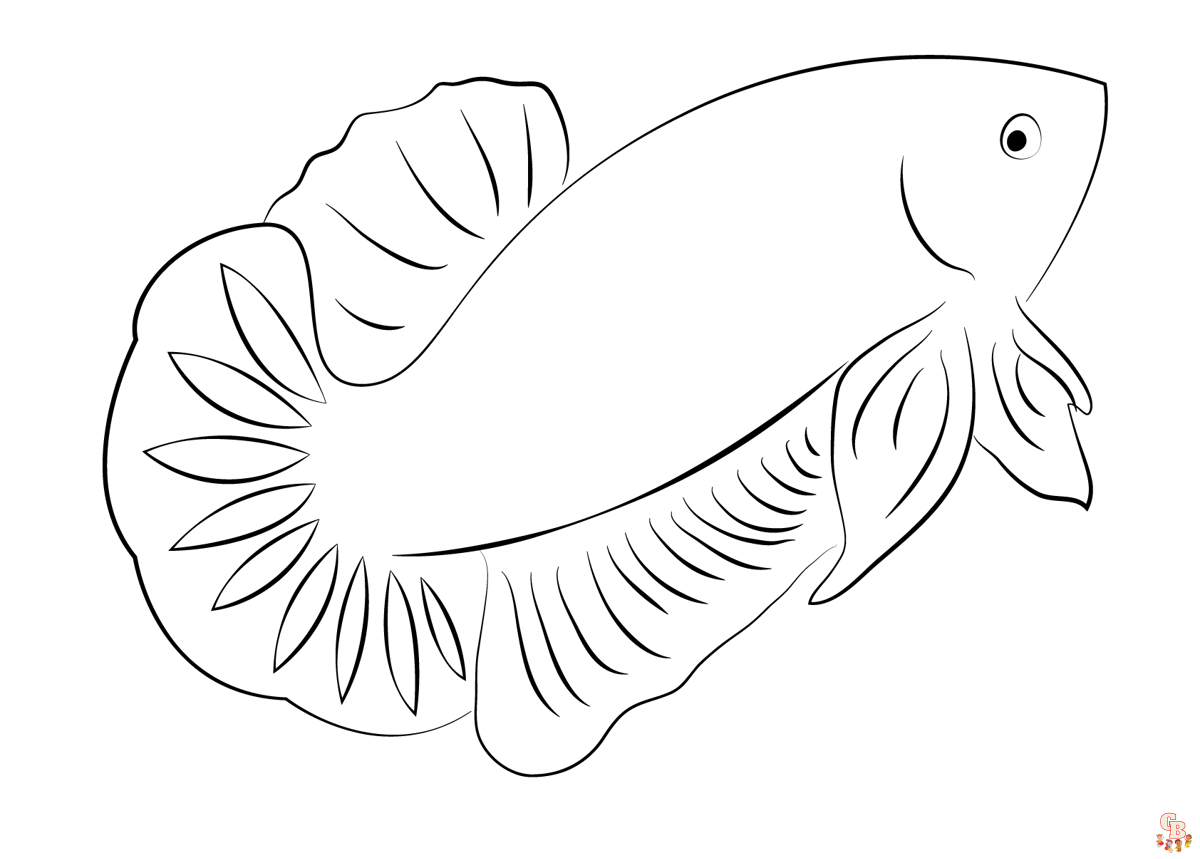 Betta Fish Coloring Pages 7