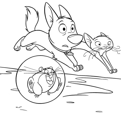 Enjoy Fun Time with Bolt's Cute Gang Coloring Pages - Printable