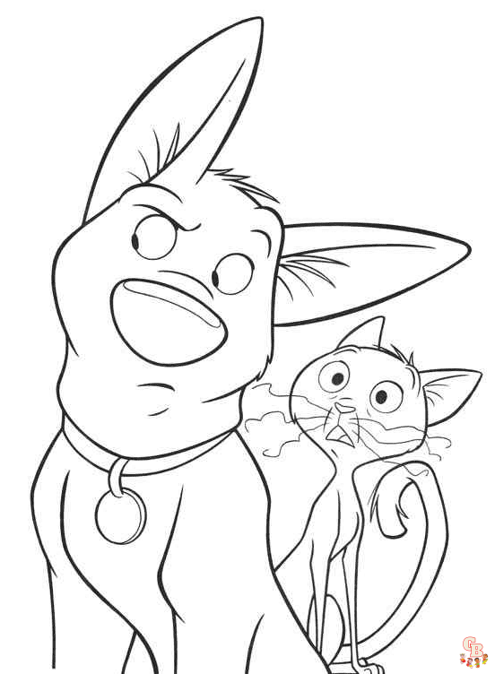 Bolt's Cute Gang Coloring Pages