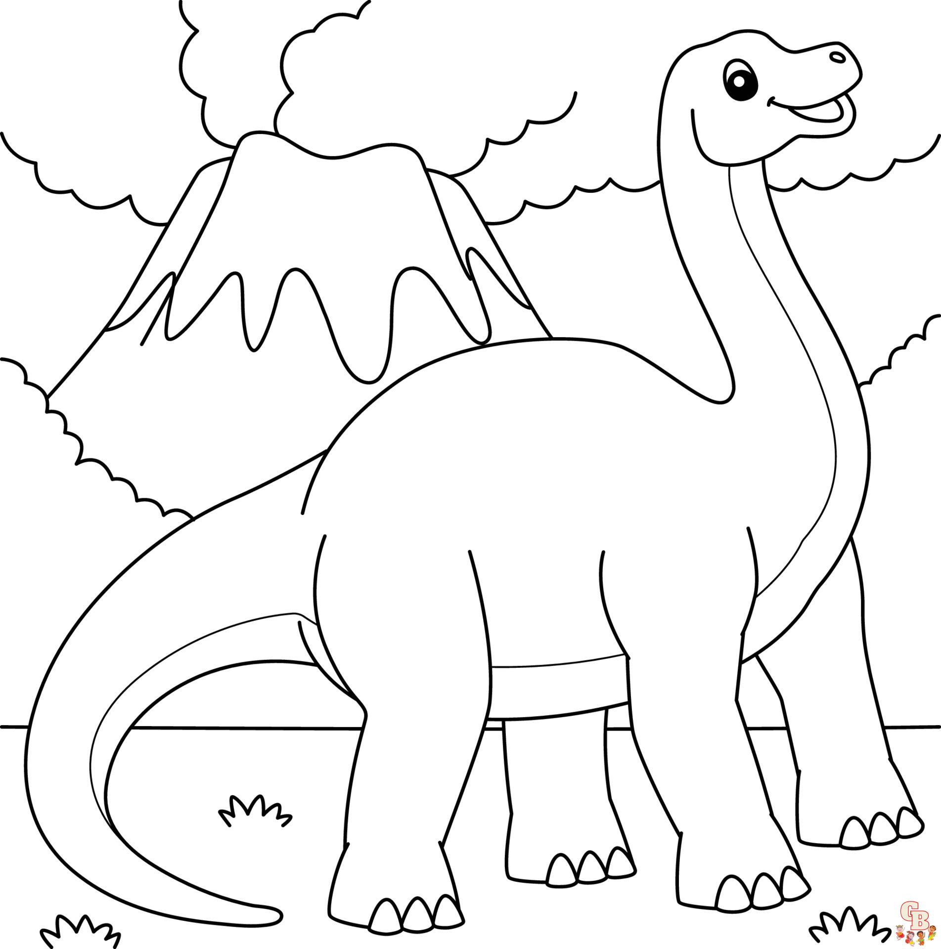 Brontosaurus Coloring Pages 4