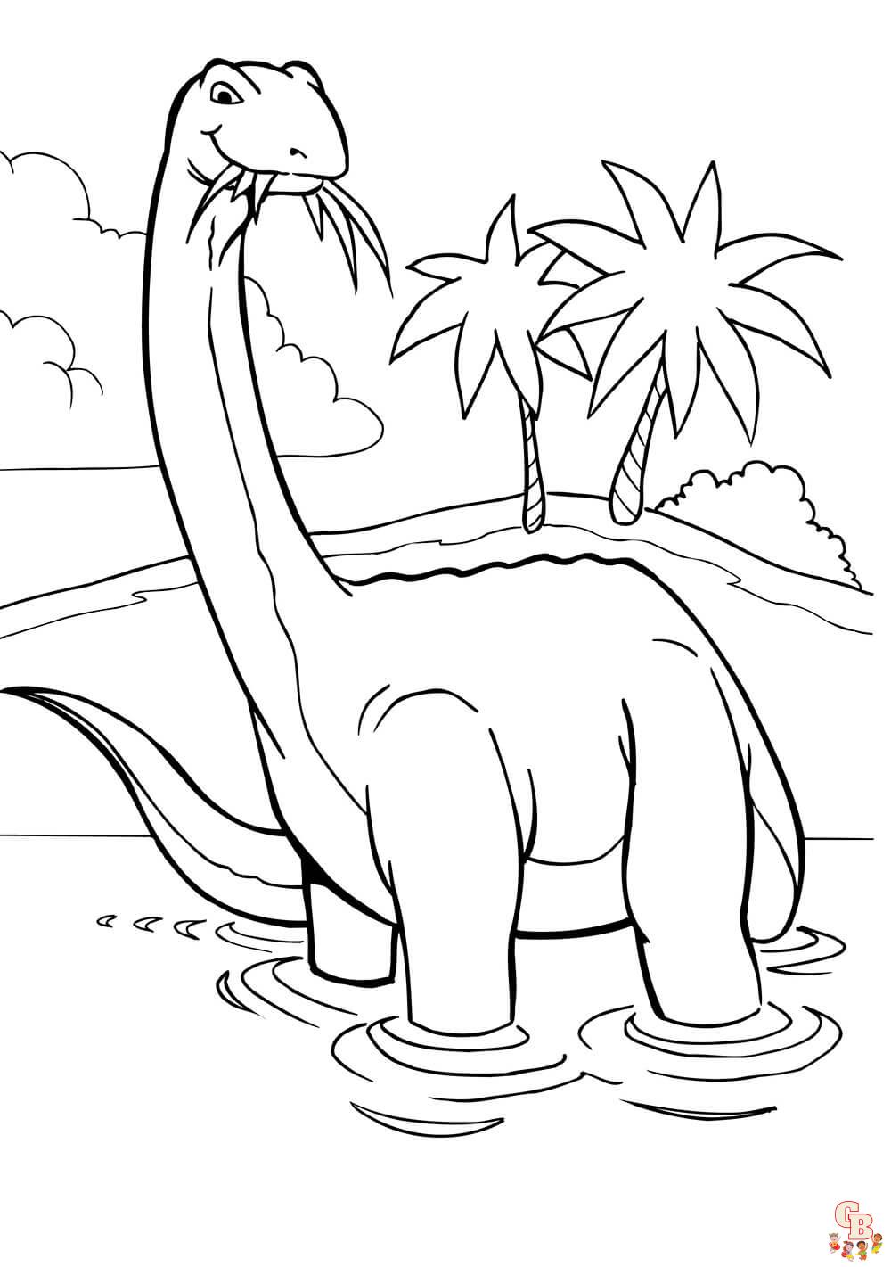 Brontosaurus Coloring Pages 9