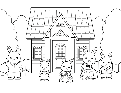 Enjoy Free and Printable Calico Critters Coloring Pages GBcoloring