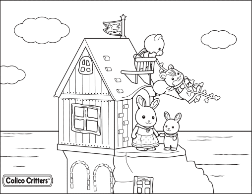 Enjoy Free and Printable Calico Critters Coloring Pages GBcoloring