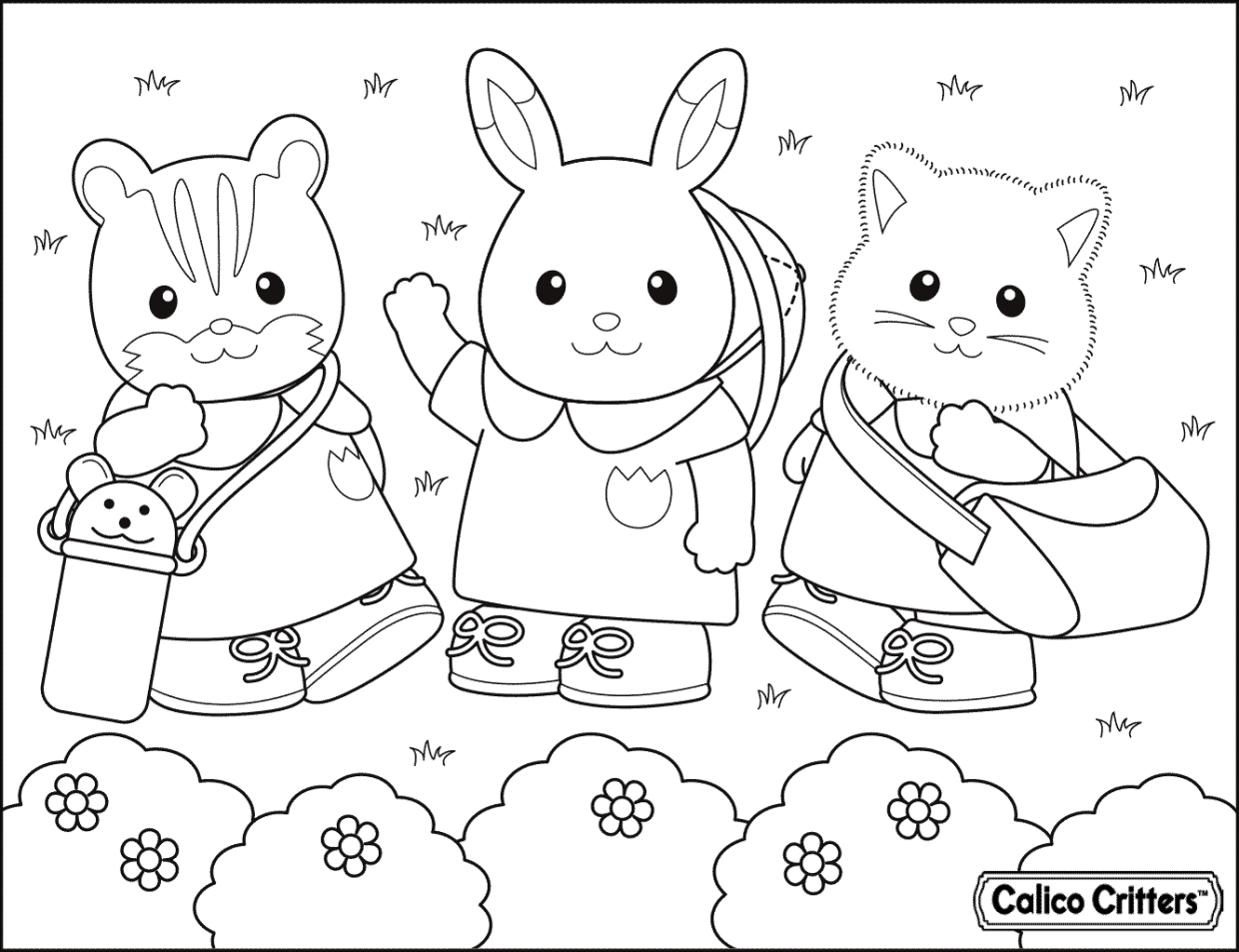 Enjoy Free and Printable Calico Critters Coloring Pages GBcoloring