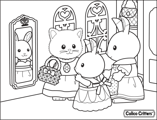 Enjoy Free and Printable Calico Critters Coloring Pages GBcoloring