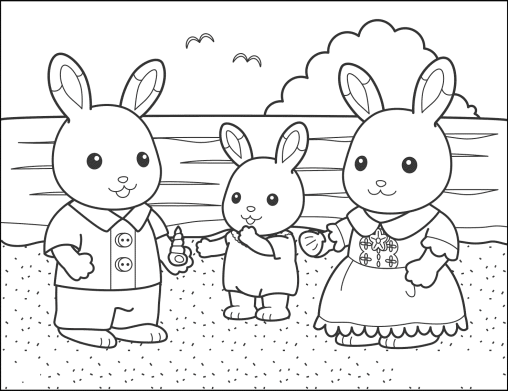 Enjoy Free and Printable Calico Critters Coloring Pages GBcoloring