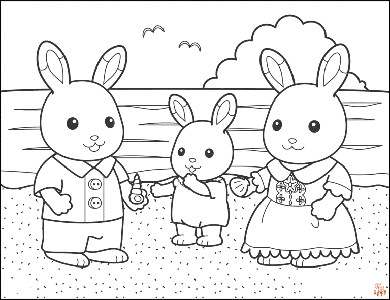 Enjoy Free and Printable Calico Critters Coloring Pages GBcoloring