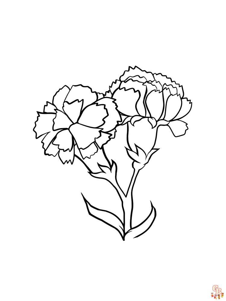 Carnation Coloring Pages 21