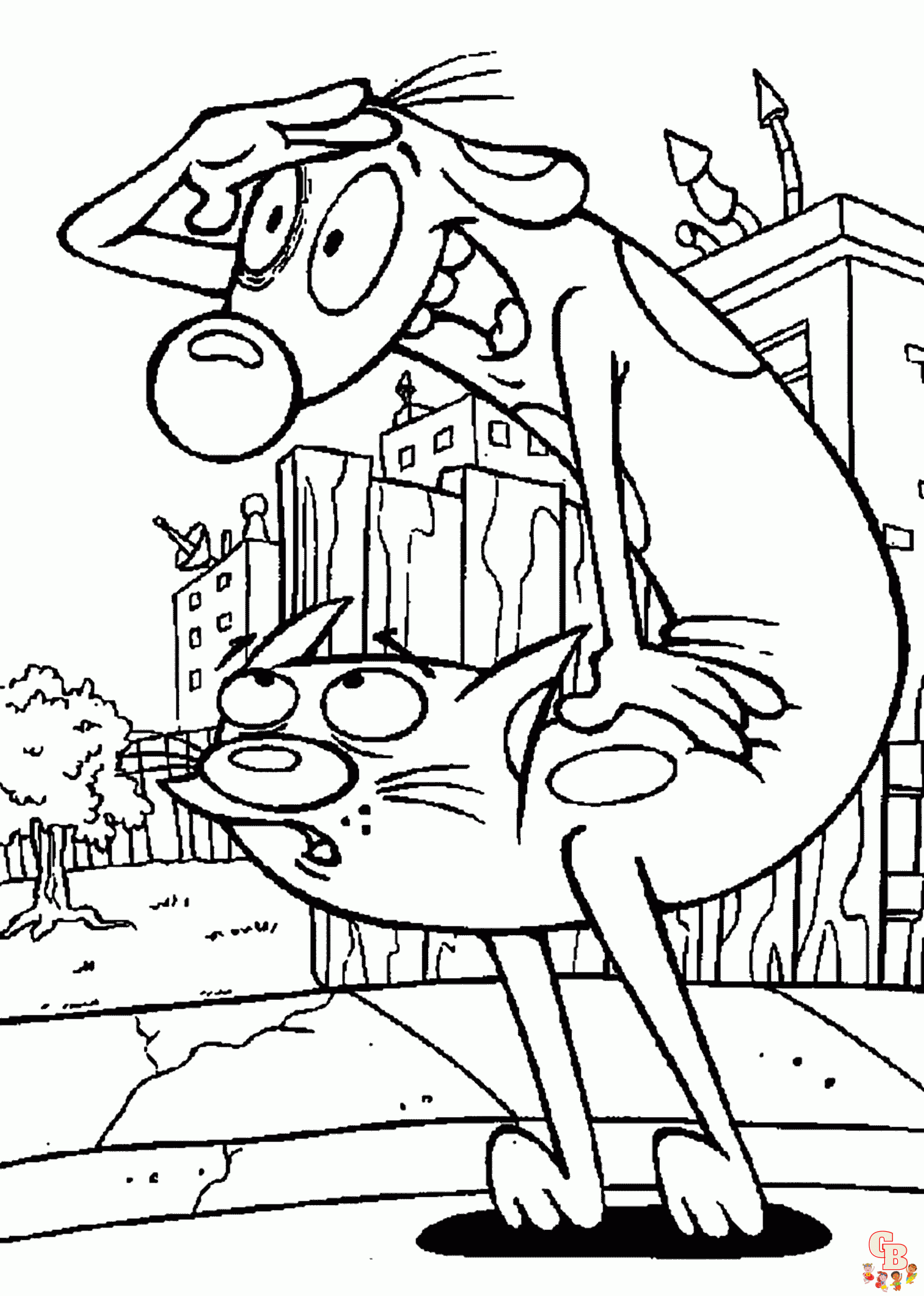 Catdog Coloring Pages 1