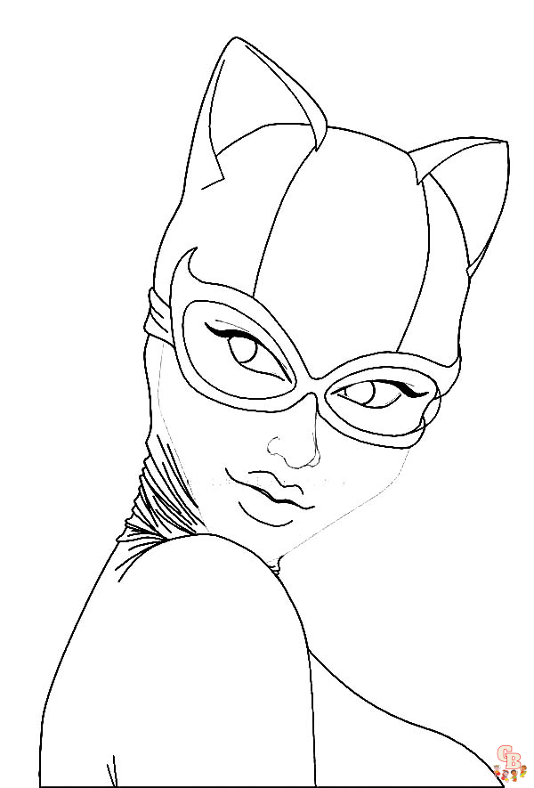 Catwoman Coloring Pages 1