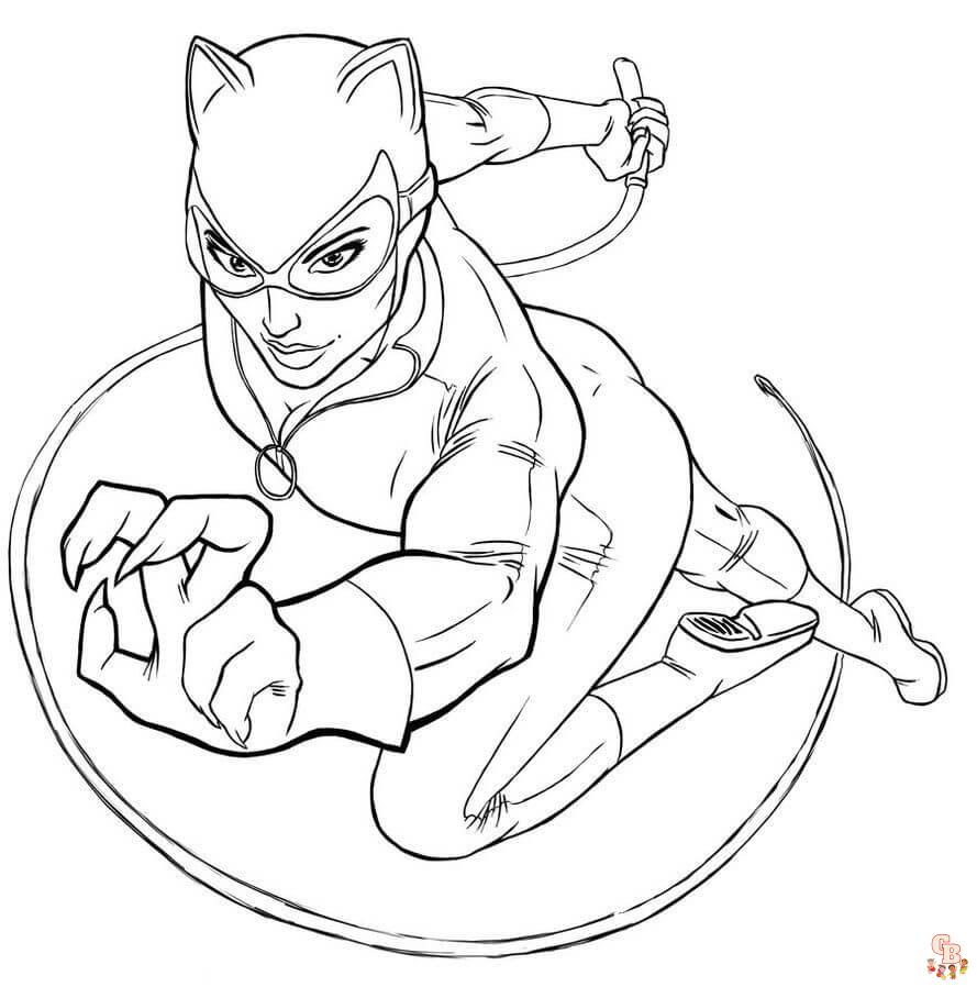 Catwoman Coloring Pages 2