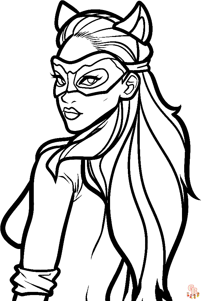 Catwoman Coloring Pages 4