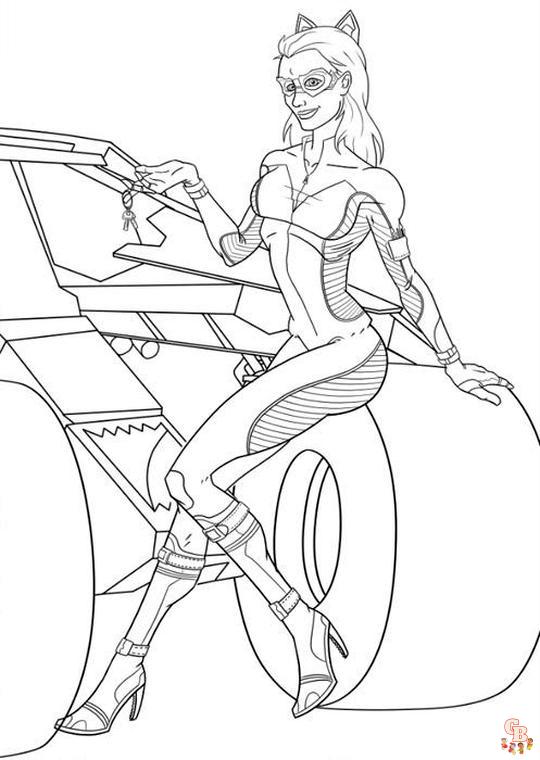Catwoman Coloring Pages 8