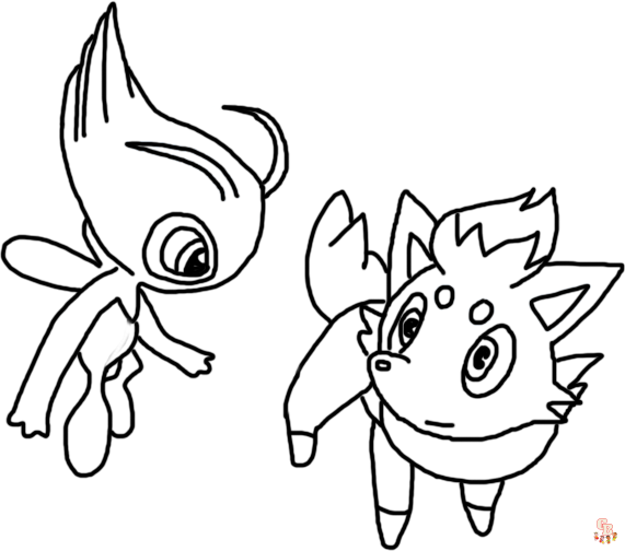 Celebi Coloring Pages 2