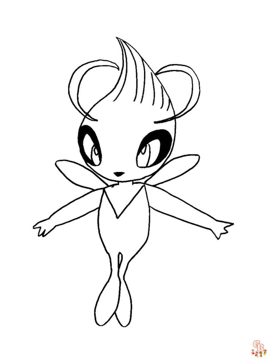 Celebi Coloring Pages 3