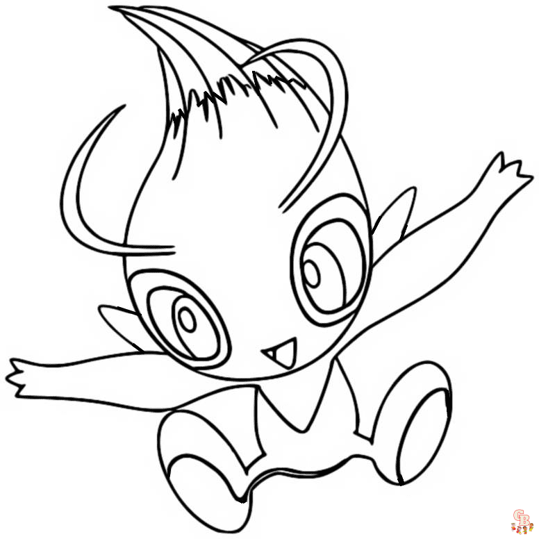 Celebi Coloring Pages 3
