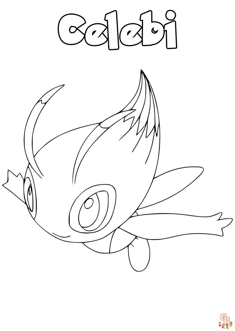 Celebi Coloring Pages 4