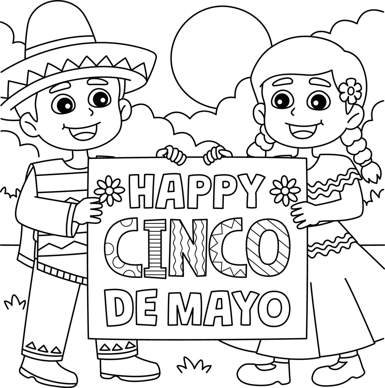 68+ Celebrate Cinco de Mayo Coloring Pages with Free Printable