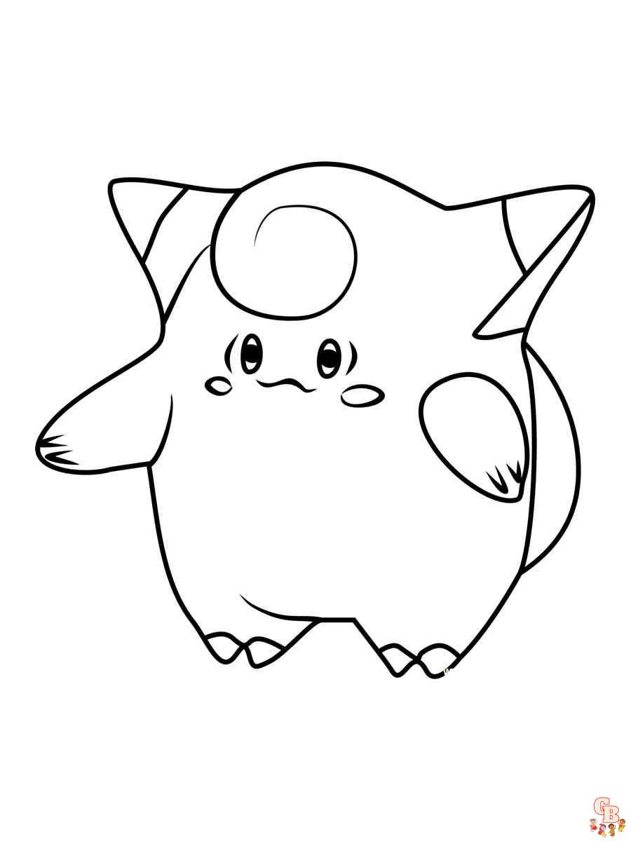 cleffa coloring pages printable pokemon