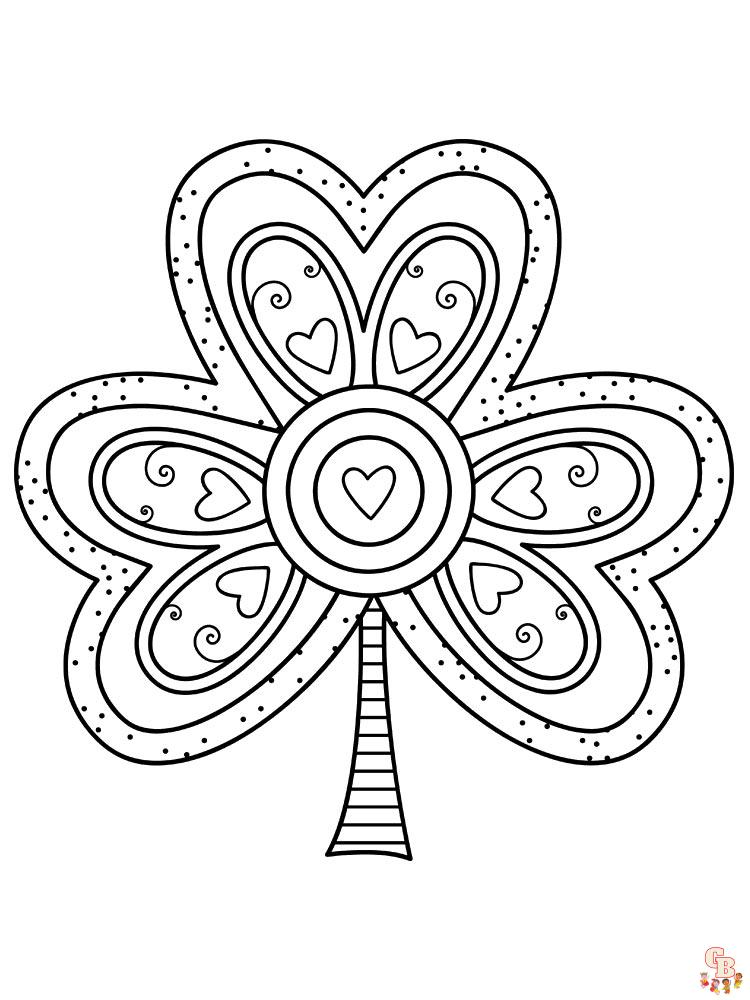 Clover Coloring Pages 21