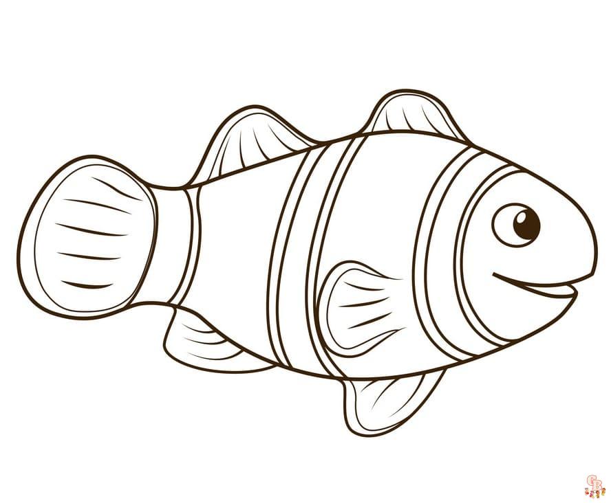 Clown Fish Coloring Pages 4