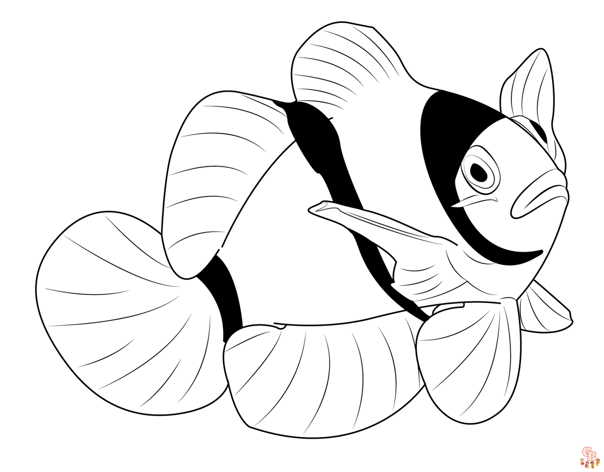 Clown Fish Coloring Pages 6