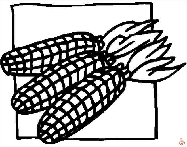 Corn Coloring Pages 1