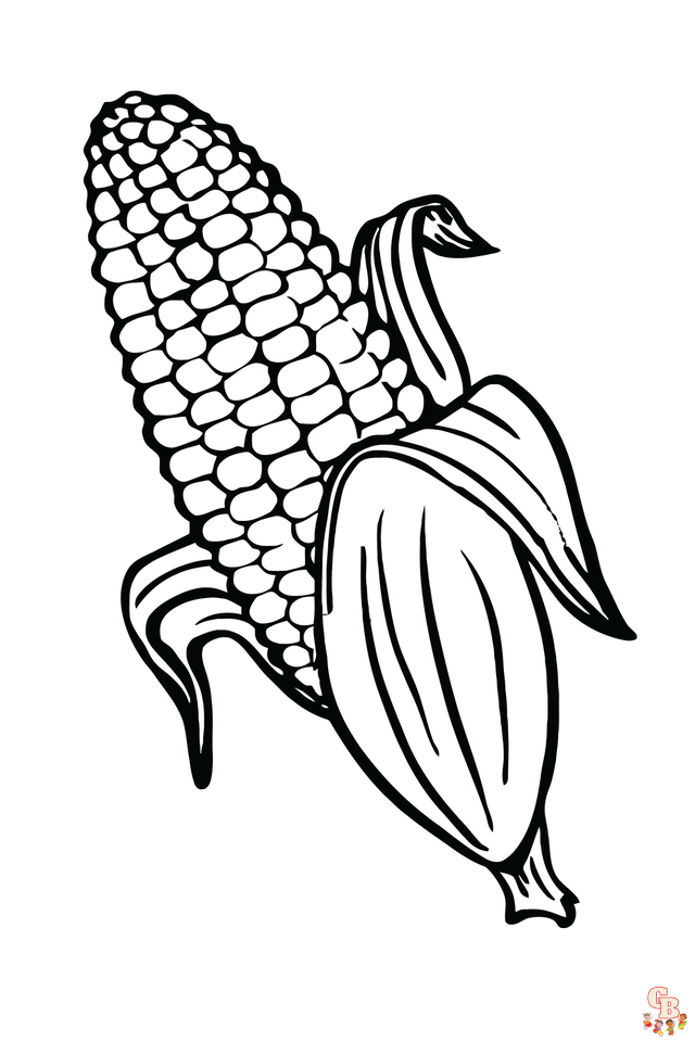Corn Coloring Pages 1