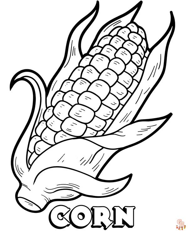Corn Coloring Pages 10