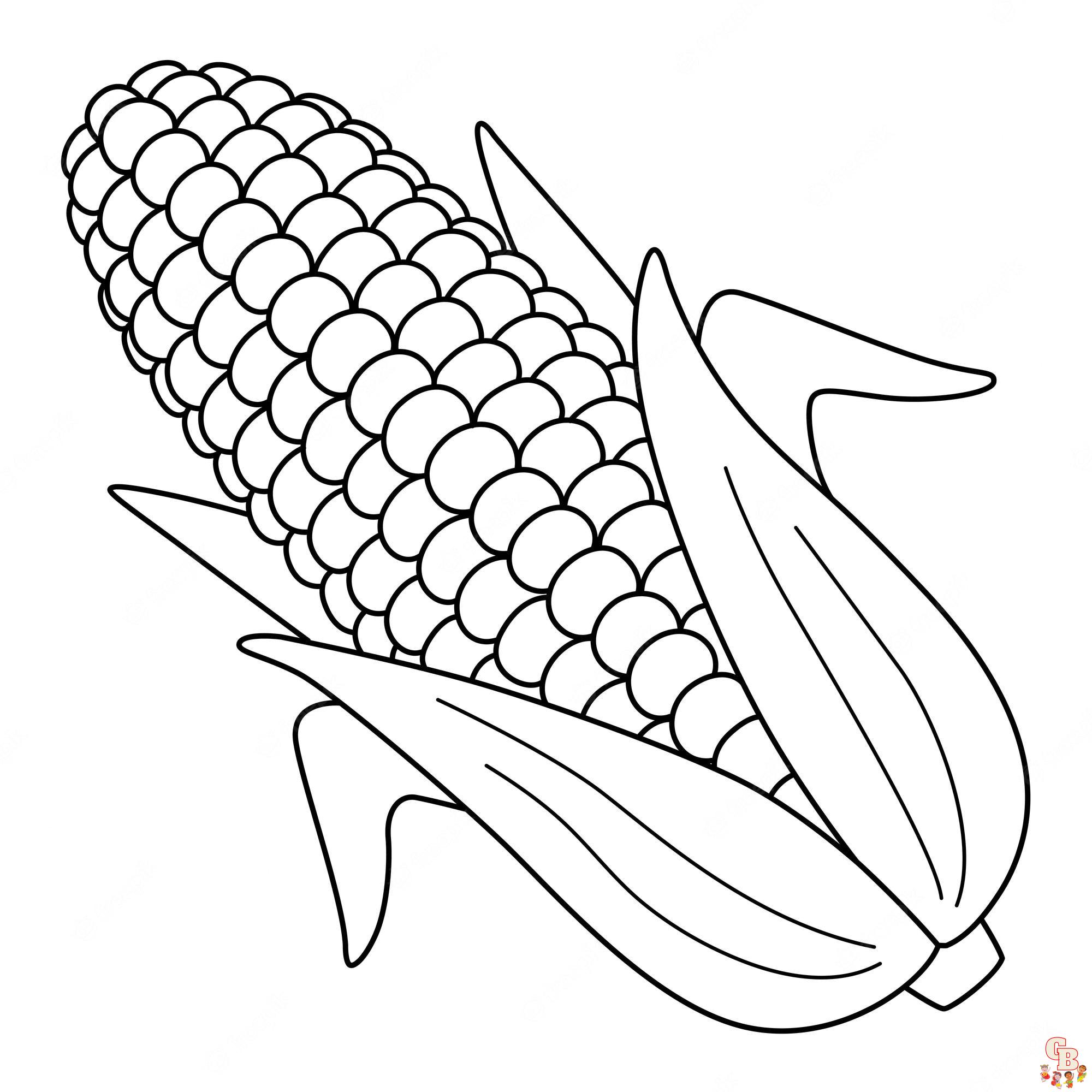 Corn Coloring Pages 11