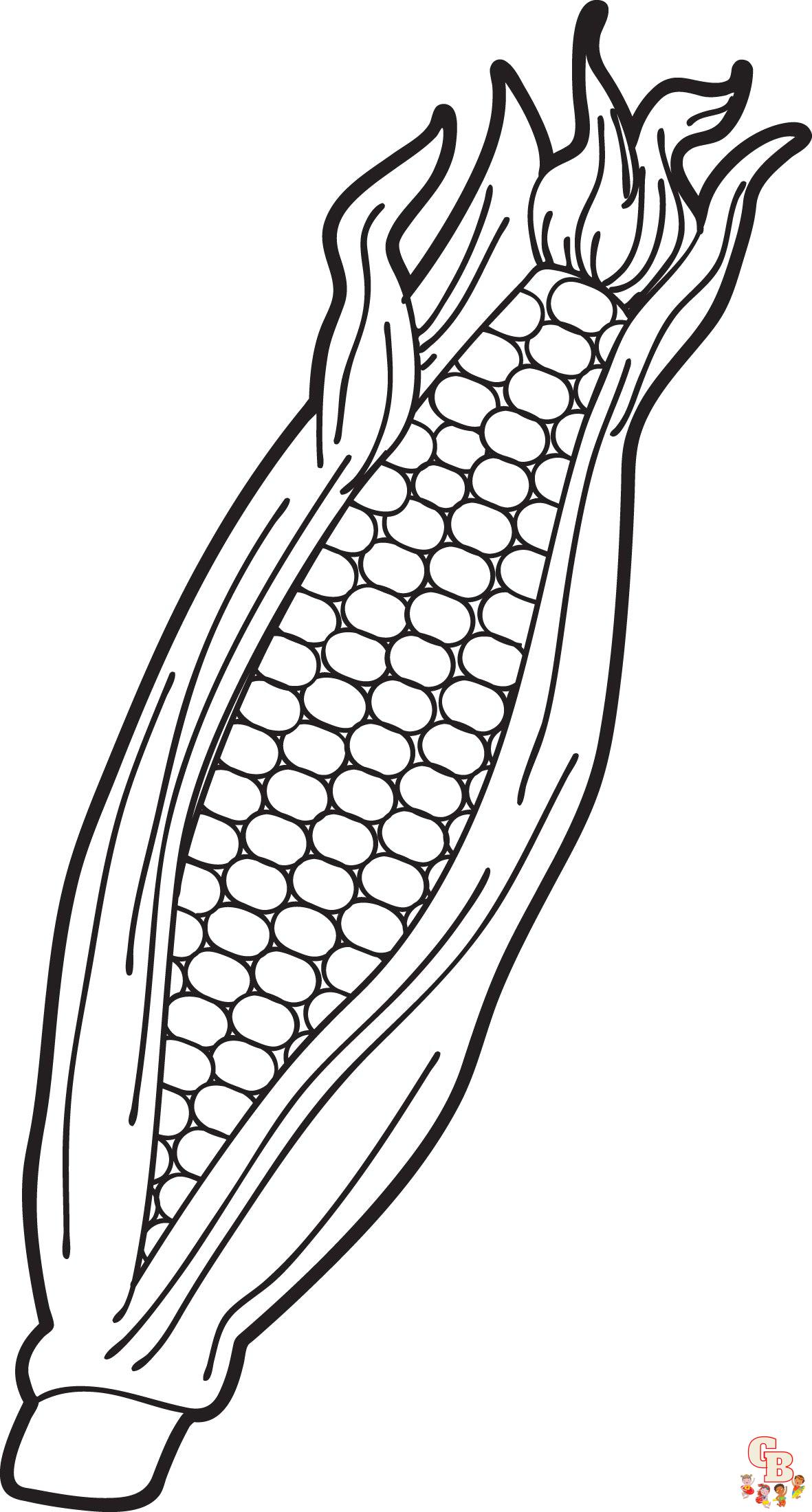 Corn Coloring Pages 12